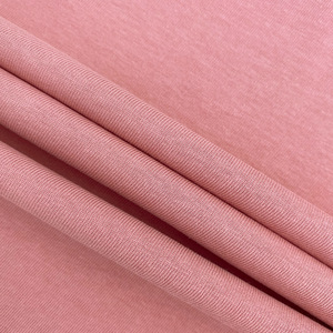 Transpirable 40s Tight 100% algodón doble hilo tejido liso elástico tejido de punto de un solo lado en Stock para camisetas - Product Image 1