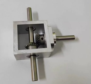 90 độ góc bên phải bevel hộp số tốc độ giảm tốc với mặt bích đầu vào CNC gia công thép không gỉ gearreducer - Product Image 4
