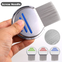 Nouvelle brosse de toilettage pour chat et chien en acier inoxydable, peigne spiralé anti-puces et démêlant pour animaux de compagnie