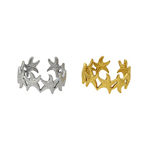 Bague unisexe en acier inoxydable motif étoile de mer, design de niche style vacances océaniques 2026, luxe léger, bijoux de mode, vente en gros - Product Image 6
