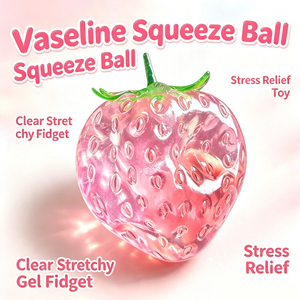 Juguete Sensorial Antiestrés de Fresa <span class=keywords><strong>Rosa</strong></span> Roja para Aliviar la Ansiedad, Juguete de Compresión de <span class=keywords><strong>Vaselina</strong></span> de Subida Lenta para Niños y Adultos - Product Image 1