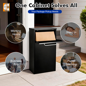 Delivery Parcel Drop <strong>Box</strong> Outdoor Residential Modern Freestanding Mailbox High Quality Secure Stainless Steel 48L Apartment - Product Image 3