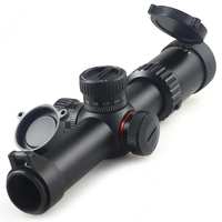 Lingkup optik 1.2-6x24IR merah pencahayaan hijau SFP Scope jarak jauh 30mm tabung utama