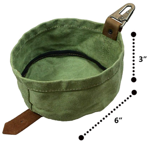 Voyage en plein air toile cirée chien nourriture bol d'eau plat pour animaux de compagnie chien bol chiot pliable bols de nourriture porte-eau pour animaux de compagnie - Product Image 6