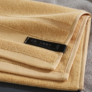 Ensemble de serviettes 100% coton avec bordure en satin, 7 couleurs vibrantes, ultra douces, absorbantes, serviettes de bain de luxe, vente en gros - Product Image 4