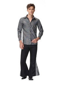Costumi classici per gli uomini Vintage abbigliamento da discoteca anni '70 Hippie mascherata abiti da festa per il <span class=keywords><strong>travestimento</strong></span> <span class=keywords><strong>di</strong></span> <span class=keywords><strong>Halloween</strong></span> anni '70 - Product Image 2