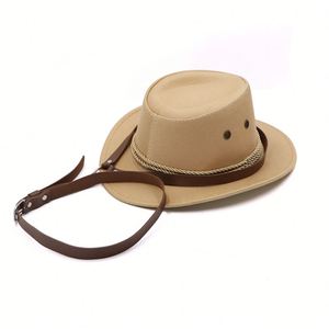 Pu Leather Hanging Belt Display <b>Stand</b> Adjustable Cowboy <b>Hat</b> Rack Hanger for Car Truck Headrest Home Storage - Product Image 3
