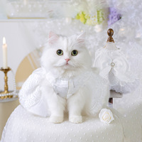 Robe de mariée en dentelle écologique pour chiens, collection Queen, style classique et dessin animé, idéale pour l'hiver et Noël - Meilleures ventes