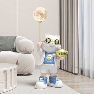 Trang trí nội thất may mắn mèo trang trí phòng khách phòng ngủ sàn lớn âm lịch đèn - Product Image 4