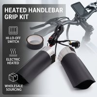 Poignées chauffantes électriques réglables en plastique pour vélo, contrôle de la température, interrupteur Hi/Lo/Off, chauffe-guidon pour moto