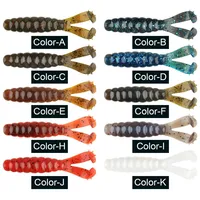 Leurre souple Spinpoler Twin Tail Grub 70mm 3g TPR flottant, appât artificiel avec sel ajouté, pour la pêche au jig head et au ned rig