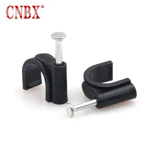 CNBX-clip de cable eléctrico transparente, clavo redondo, alta calidad