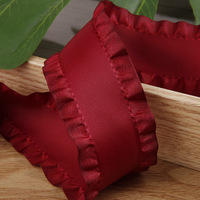 Ruban en satin polyester plissé de haute qualité, 16/25/38 mm, rouleaux de 10 yards, pour jupes, nœuds faits main, accessoires pour cheveux, vêtements, boîtes cadeaux