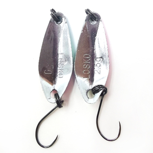 Leurre de pêche Alpha 2.5g 31mm <span class=keywords><strong>Micro</strong></span> Spoon, appât métallique dégradé arc-en-ciel pour truite et basse d'eau douce - Product Image 3