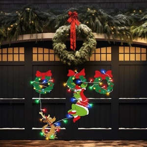 Panneau de Noël extérieur en PP avec piquets pour clôture de jardin, décoration de fête, service de découpe personnalisé - Product Image 2