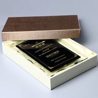 Gravure personnalisée en cristal clair Certificat Plaque Awards Certificat MH-NJ0720