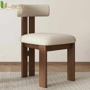 Sedia da pranzo U-Best Middle Century in legno massello di frassino bianco, sedia di design <span class=keywords><strong>spagnolo</strong></span>, poltrona moderna e semplice - Product Image 1