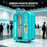 Borne photo automatique à écran tactile 21,5 pouces, compatible SLR, à faible coût, pour gagner de l'argent rapidement, avec distributeur automatique de photos instantanées