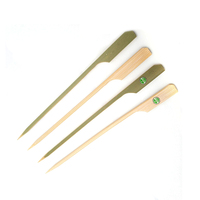 Pistolet à Kebab Teppo plat jetable, brochette de nourriture bâton Teppo en bambou BBQ outils en bambou barbecue en plein air> 12 par Kit sac Opp non revêtu