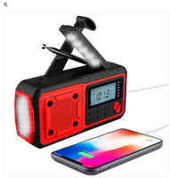 Nouveauté radio à manivelle d'urgence portable avec alerte AM FM Noaa, batterie d'alimentation 5000mAh, solaire, torche, lampe de lecture, sos pour l'extérieur
