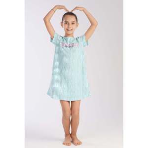 Robe de nuit ovale pour filles, tunique à manches courtes avec col, tailles 3-4/9-10 - Product Image 5