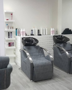Bols à <span class=keywords><strong>shampoing</strong></span> pour Salon, chaise à <span class=keywords><strong>shampoing</strong></span> électrique pour meubles de Salon avec accoudoirs incurvés en métal - Product Image 3