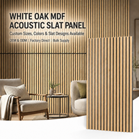 Panneau acoustique en bois MDF à lattes, panneau mural absorbant le son, directement de l'usine