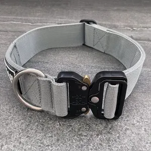 重型战术宠物项圈尼龙编织设计项圈遛狗豪华狗训练项圈个性化丝带实心德润 - Product Image 6