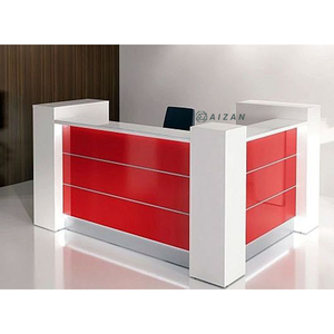 2024, superventas, mostrador de recepción frontal, mesa de escritorio frontal roja <span class=keywords><strong>para</strong></span> oficina - Product Image 1