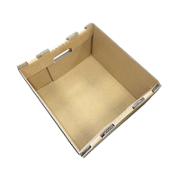 Boîte d'expédition en carton ondulé à double paroi robuste, imperméable, écologique, avec poignée, résistante, taille personnalisée