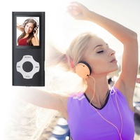 Mini radio FM stéréo portable colorée, lecteur MP3/MP4 multilingue avec fonction e-book et fonction d'apprentissage, lecteur audio de poche compatible carte SD