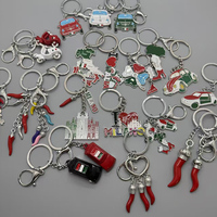 Porte-clés souvenir personnalisé en métal de l'Italie, carte italienne, charms vintage Vespa, émail doux, haute qualité, cadeau touristique, porte-clés