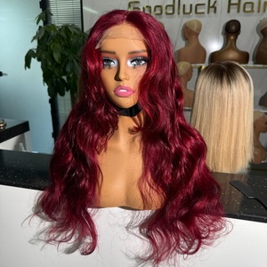 Wig Rambut Asli GL Highlight Honey Blonde Body Wave Lace Front Wig Brasil 13x4 Lace Frontal Wig Rambut Asli untuk Wanita Kulit Hitam - Product Image 2