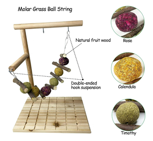 <span class=keywords><strong>Bunny</strong></span> çiğnemek oyuncaklar diş taşlama tavşan ahşap Scratch kurulu ayak pedi platformu küçük hayvanlar oyun oyuncak kobay Hamsters evcil - Product Image 2