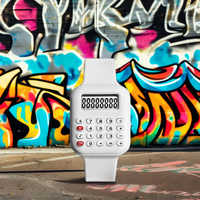 Montre-bracelet électronique pour enfant en silicone sport avec logo personnalisé, nouvelle arrivée, affichage LED, calculatrice numérique, horloge, bracelet