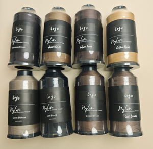 <span class=keywords><strong>Fil</strong></span> à coudre en nylon collé de 1500 yards avec logo personnalisé, <span class=keywords><strong>fil</strong></span> professionnel <span class=keywords><strong>pour</strong></span> la couture, le tissage, les extensions de <span class=keywords><strong>cheveux</strong></span>, la fabrication de perruques - Product Image 1