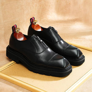 Chaussures plates décontractées et habillées DSYX pour hommes, en cuir véritable respirant, légères, antidérapantes, pour l'extérieur - Product Image 2