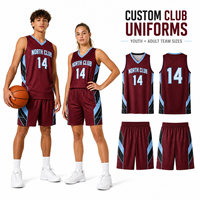 Uniformes de Baloncesto Personalizados Canadá, Conjunto de Camiseta y Pantalones Cortos Sublimados para Equipo, Ropa Deportiva Juvenil Personalizada de Fabricante