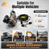 Chauffe-eau diesel OkyRie WH-12A 12KW 12V 24V pour camion, bus, camping-car, préchauffage moteur avec contrôleur SHS-07 SHS-08