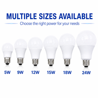 Fabricant chinois OEM ODM, ampoule LED SMD à économie d'énergie en plastique E27 E26 B22 5W 8W 9W 10W 12W 15W 18W 24W A60 avec certifications CE RoHS ETL