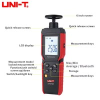 Tachymètre laser universel UNI-T UT372D 2 en 1, compteur numérique de régime moteur, jauge de contact et sans contact, tachymètre professionnel de vitesse de rotation