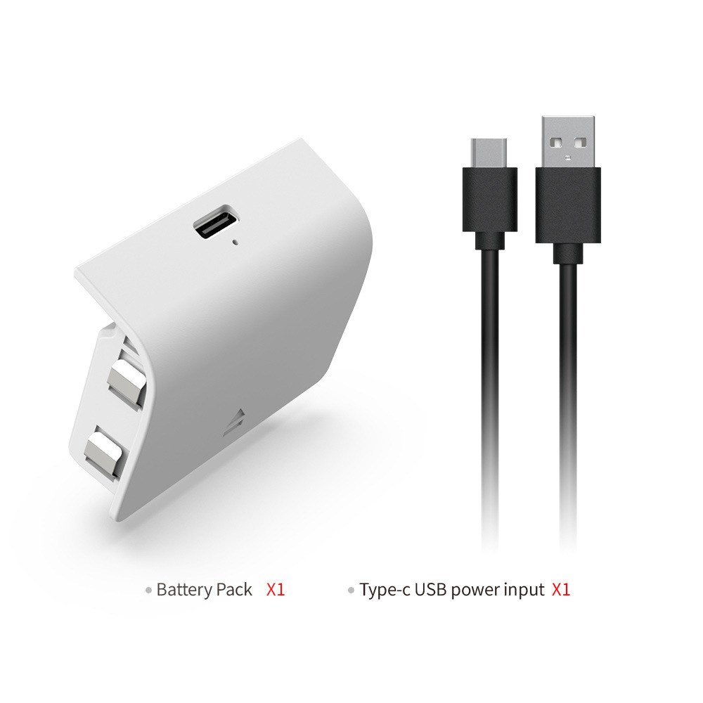 2 Pack Rechargeable Battery Pack for Xbox S/X/One/Elite Controller, Xbox Series X/S Controller Game Accessories with Fast Charger and 10FT USB-C Charging Cable