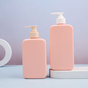 Bouteille de shampooing à pompe blanche <span class=keywords><strong>noire</strong></span> bleue de luxe bouteille d'étiquette privée personnalisée carrée oblate pour emballage de soin <span class=keywords><strong>tonique</strong></span> capillaire - Product Image 3