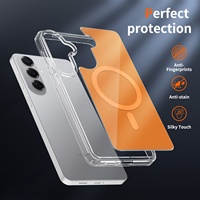 Étui magnétique robuste pour Samsung Galaxy S26 Ultra S26 S25 FE S23 S24 Plus, hybride, antichoc, compatible avec la recharge sans fil, coque rigide transparente