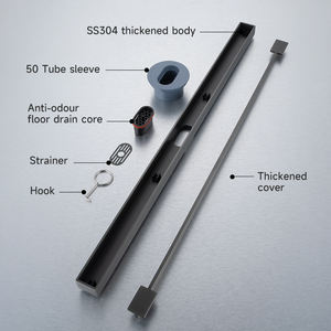 JOYHOO Personnalisé Différentes Tailles En Acier Inoxydable 304 Insert De Carrelage Invisible Dissimulé Linéaire Long Drain De Sol De Douche 32*600mm - Product Image 3