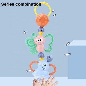 Nouvelle arrivée hochets pour bébé bouillants ensemble de dentition stockage d'animaux <span class=keywords><strong>voiture</strong></span> hochets de dentition jouet pour bébé avec musique son et lumières - Product Image 3