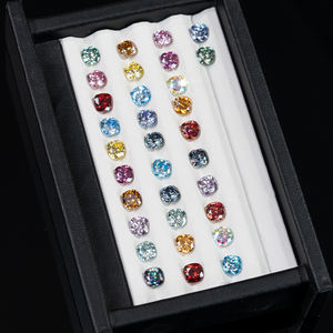 Moissanite de couleur bleue en forme de coussin, couleur or, 1ct 2ct 3ct 4ct 5ct VVS avec certification GRA, pierre de moissanite - Product Image 4