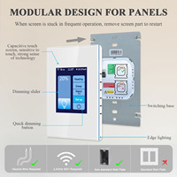 Automatisation de système de maison intelligente de haute qualité 1 gang LCD gradateur tactile interrupteur d'éclairage intelligent Tuya WIFI Zigbee voix Google Home Alexa