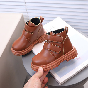 Autumn Winter Short Boots Super Warm Shoes Leather Boots Children Outwear Leather Casual Boots for Kids Boys Girls - Product Image 2