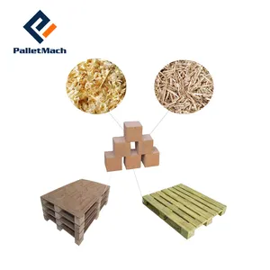 Double Head Automatic Sawdust Wood Chips Pressed Pallet Blocks Making Machine
